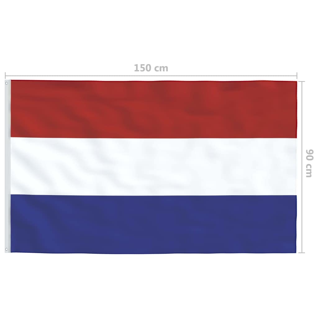 Bandera de los Países Bajos 90 x 150 cm de 100% poliéster con ojales de latón para jardín, balcón, terraza, exterior, fiesta, festival, club, artículo para fans