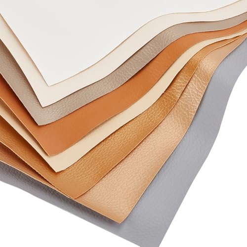 NICENEEDED 8 Stück Glänzende Kunstlederblätter Mit Perlen Glitzerstoff Kunst PU Lederplatten Dekorationszubehör Für Schleifen Ohrringe Basteln 25 x 30 cm