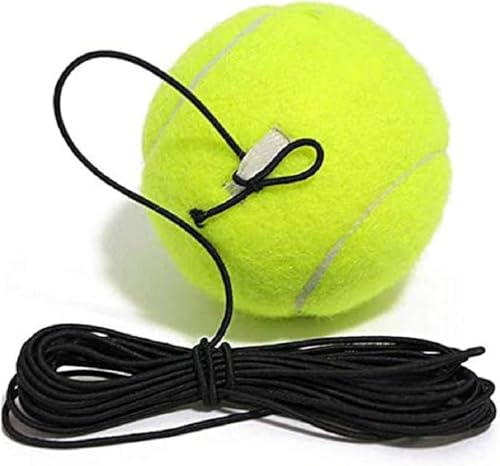 Image of Tennis Trainer Rebound Ball with Elastic Rope for Solo Practice - Self Training Tennis Ball with String for Beginners, Kids & Adults | Indoor Outdoor Tennis Practice Equipment (Pack of 1)