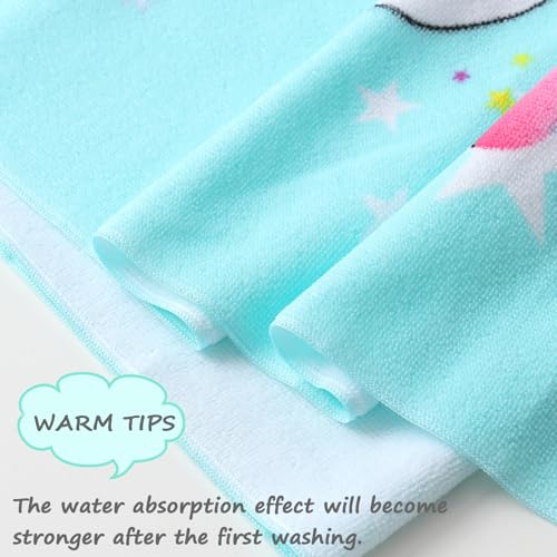 Image of NovForth Kids Beach Towel for Boys Girls, Hooded Bath Towel Wrap, Toddler Pool Towel with Hood