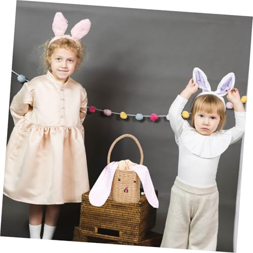 Panier lapin en rotin tressé à la main, accessoire déco premium
