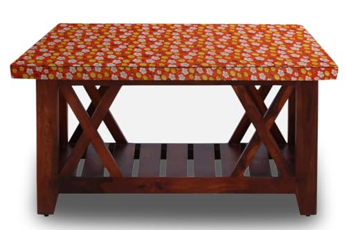 Image of The Furnishing Tree Elastic Rectangular Center Tpoy Table Cover WxL 24x60 in Inches Polyester Mini Floral Pattern Orage