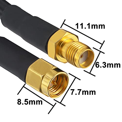YILIANDUO Ultra Low Loss RF Coaxial SMA Male to SMA Female Bulkhead L-195 Cable 3M for 3G 4G LTE Antenna SDR Equipment Antenna Ham Radio ADS-B GPS - Image 3