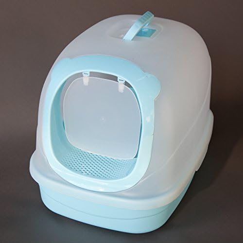 Extra Large Hooded Cat Litter Toilet Box 25"(l) X 18"(w) X 18.5(h) (Blue)