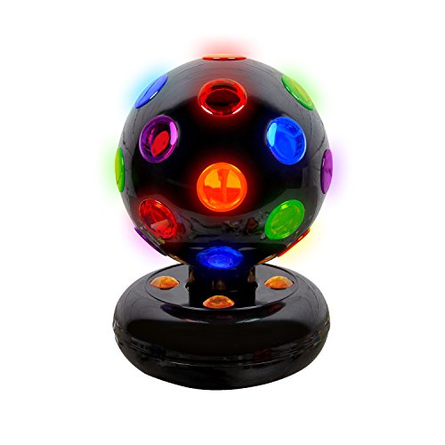 Global Gizmos 45860 5” Rotating LED Disco Ball/Battery Operated/Multi-Coloured Lights/Great for Parties/Black