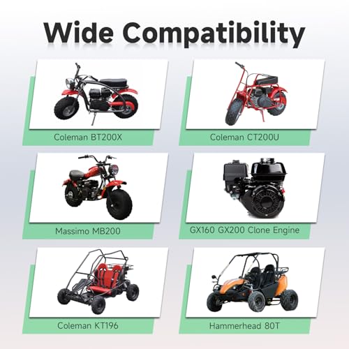 Image of Pull Start Recoil Starter Assembly Compatible with Predator 212 196cc 6.5HP Engine Mini Bike Coleman CT200U CT200U-EX BT200X B200R KT196 Go Kart GX160 GX200 Lawn Mower Generator Parts Colorful
