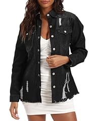 Distressed Black Jean Jacket