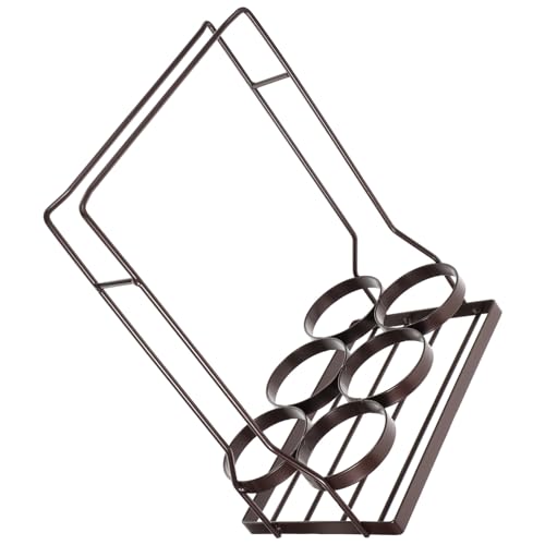 Soporte para botellas de vino de hierro compacto miniatura 1