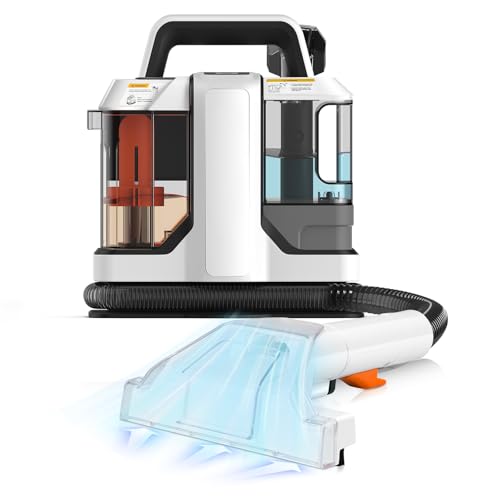 Aspiradora de Agua Tapiceria, Limpiador de Tapicería 15000PA, Limpiador de Manchas 750W para Alfombra, Sofá, Tapicería, Escaleras, Coche, Tanque de Agua Residual:800ML, Tanque de agua Limpia:1080ML