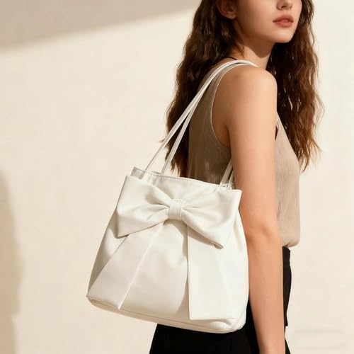 Bolso Mini de Hombro Blanco con Lazo para Mujer miniatura 3