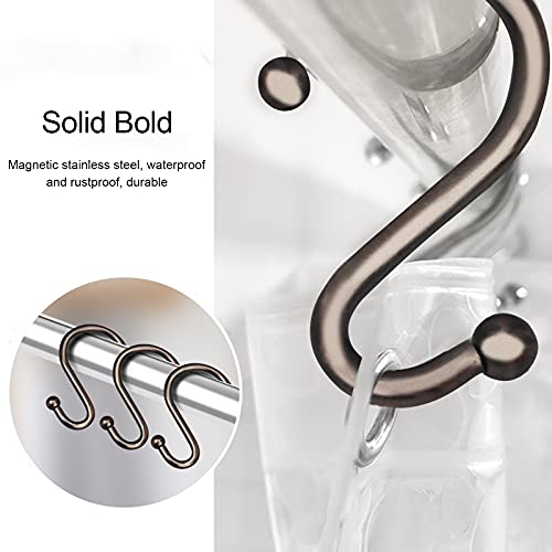 image for HSP-HSWITI Shower Curtain Hooks - Metal Decorative Shower Curtain Ring