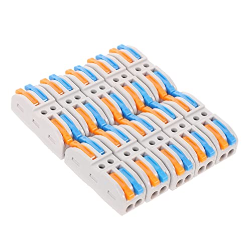 SOLUSTRE 10pcs Wire Connector Cat Bath Cage Wire Terminal Connectors Lever Connector Electrical Terminal Blocks Connector Electric 2 Port Car Kit Embedded Copper Electrical Connector