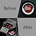 Engine Start/Stop Button Cover, Carbon Fiber Zinc Alloy Car Power Control Trim, Push to Start Button Key Ignition Protective Cover, Universal for Civic CRV XRV Challenger Charger CHR (Carbon Fiber)
