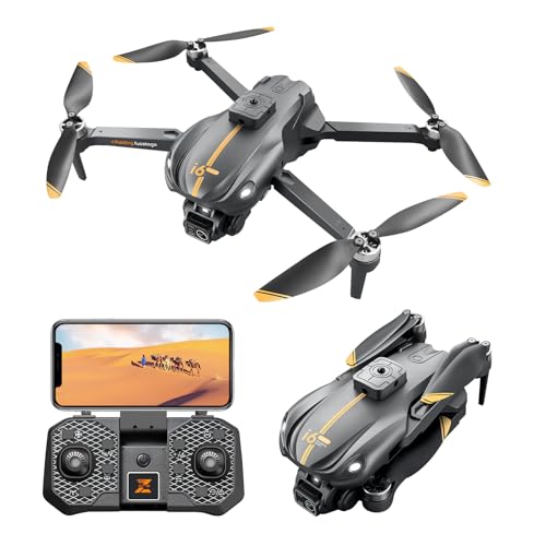 Mini Drone with Camera-4K,Foldable Drone with Obstacle Avoidance,Brushless Motor,APP-control Night Vision,Stable Hover,One Key Take Off/Land,Optical Flow Positioning,2 Batteries,Drone for Adults Kids