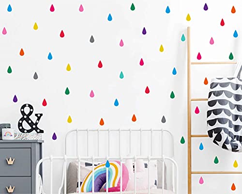 210 piezas adhesivos de gotas multicolor para pared miniatura 2