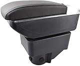 🚗 PREMIUM-QUALITÄTSMATERIAL: Die Oberseite der Armlehnenbox besteht aus weichem PU-Leder, verstellbarer Schiebeabdeckung, damit Ihr Arm die bequemste Haltung finden und das Fahrerlebnis verbessern kann.