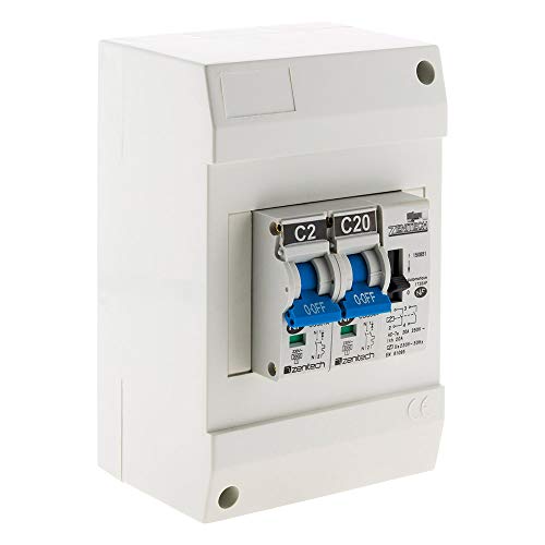Zenitech Coffret Chauffe-Eau 2 disjoncteurs 2A-20A + contacteur Jour/Nuit