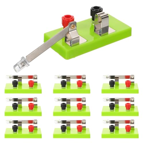 MUCKLILY 10pcs Single Pole Switch The Switch Physics Single Throw Spst for Physics Equipment Single Pole for Electrical Experiment Physics Teaching Tool Physics Experiment Spst Plastic