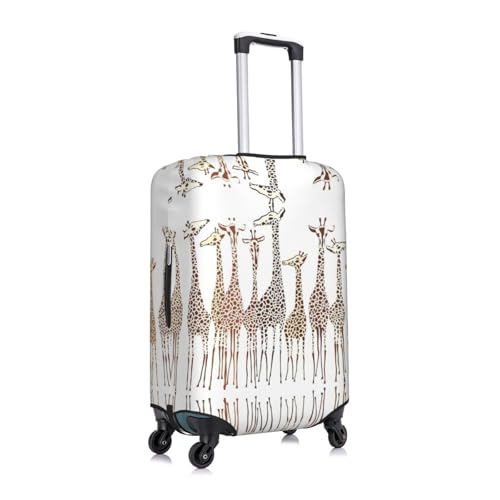 Cute Cartoon Funny Giraffes Print Luggage Suitcase Cover Protector Luggage Washable Covers With Concealed Zipper3