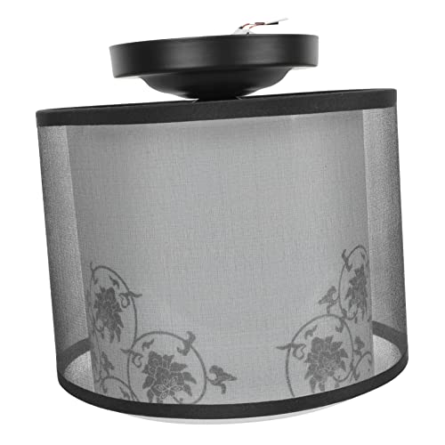 Operitacx Lámpara De Techo Sencilla Lámpara Colgante LED Para Sala De Estar Rústica Para Decoración De Interiores De Tela