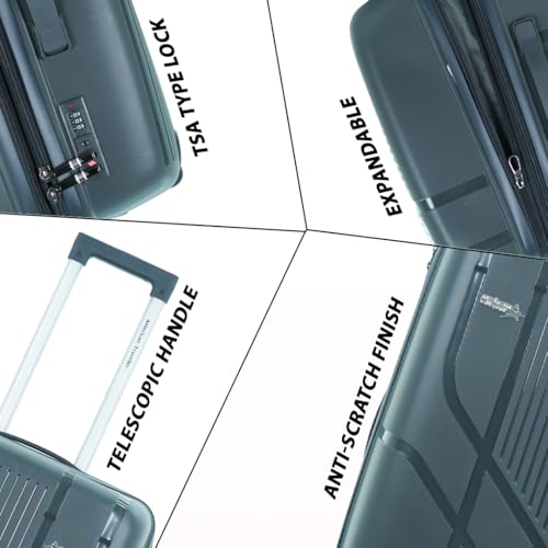 Image of AMERICAN TRAVELLER Poineer Trolley Bag | Large Polypropylene Hardshell | Large Polypropylene Hardshell, Expandable, 8 Disc Wheels, TSA Type Lock