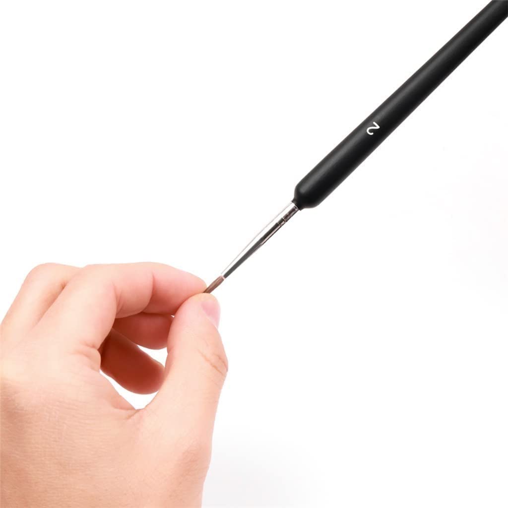 Juego de 10 Pinceles para Detalles, Pinceles en Miniatura para Detalles Finos y Pintura artística para Acuarela, Lienzo, Manualidades, Detalles y Pintura a,