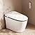 WinZo Modern Smart Toilet, 1.28 Intelligent Bidet Toilet with Auto Open/Close, Heated Seat with Warm Water and Dryer, Tankless Design with Remote Control, LED Display For Master Bathroom, White