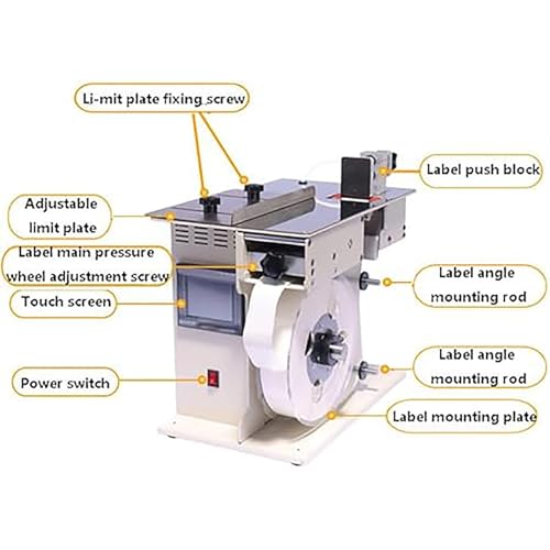 Etichettatrice automatica - Design staccabile 2 in 1 con regolazione velocità/lunghezza, touch screen, corpo in metallo resistente per un imballaggio efficiente