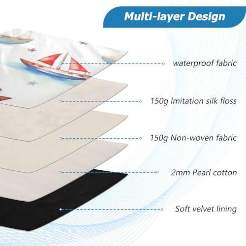 Funda para portátil de 13-14 pulgadas impermeable con diseño de barcos miniatura 4