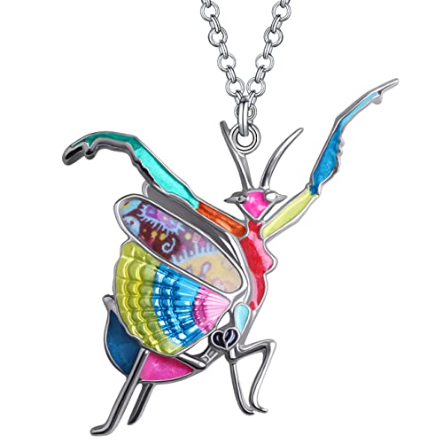 Pendentif mante religieuse en émail QYYZTQY - Bijoux fantaisie femmes et breloques