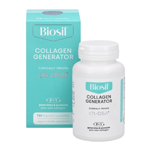 Biosil Collagen Generator - 180 Liquid Capsules - with Patented ch-OSA Complex - Generates & Protects Your Own Collagen - GMO Free - 90-Day Supply