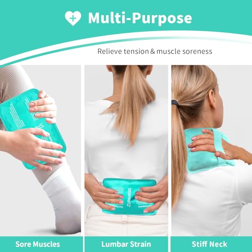 Image of Gel Ice Pack for Injuries Reusable Soft Freezer Ice Bag with Strap- 1 Pack