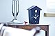KOOKOO Birdhouse Mini Schwarz, Design Kuckucksuhr mit 12 Vogelstimmen oder Kuckuck