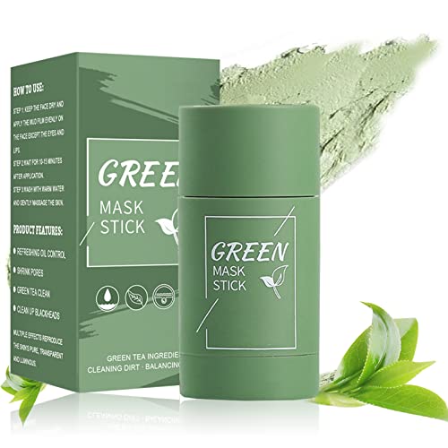 Green Tea Cleansing Mask Stick, Blackhead Remover Green face Masks skincare Poreless Deep Cleanse Purifying Clay Mask Skin Care,Anti-Acne Facial Pore Cleanser Control For All Skin Types (1 Pack)