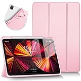 VIKESI for iPad Pro 11 inch Case, Soft Smart Cover with Pencil Holder for iPad Pro 11-inch 4th/3rd/2nd/1st Generation (2022/2021/2020/2018 Released),Auto Sleep/Wake, Pink