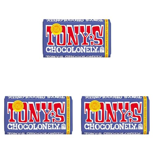 Tony's Chocolonely - Vollmilchschokolade mit Brezel und Toffee 90g (Packung mit 3)