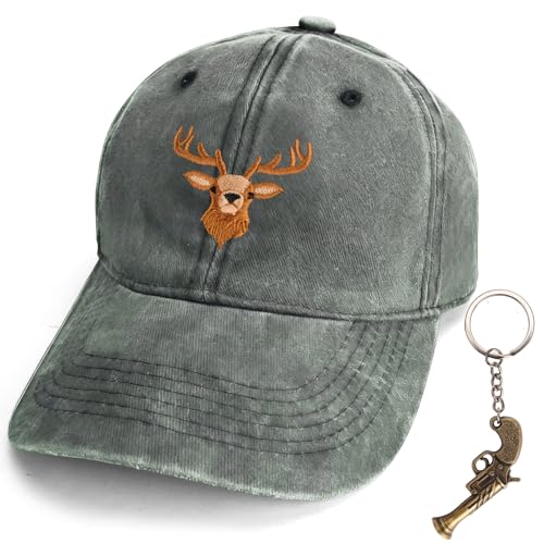 Jagd Cap und Schlüsselanhänger, Jäger Geschenke für Männer, Jagdhut Herren , Zubehör Forst Mütze, Geschenk Jagdzubehör, Jagdbekleidung, Jagd Ausrüstung Mann ,Hunting Geburtstagsgeschenk, Baseball Cap