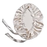 Natural Silk Sleep Caps for Women Girls, Night Cap Head Cover Bonnet with Adjustable Belt for Hair...