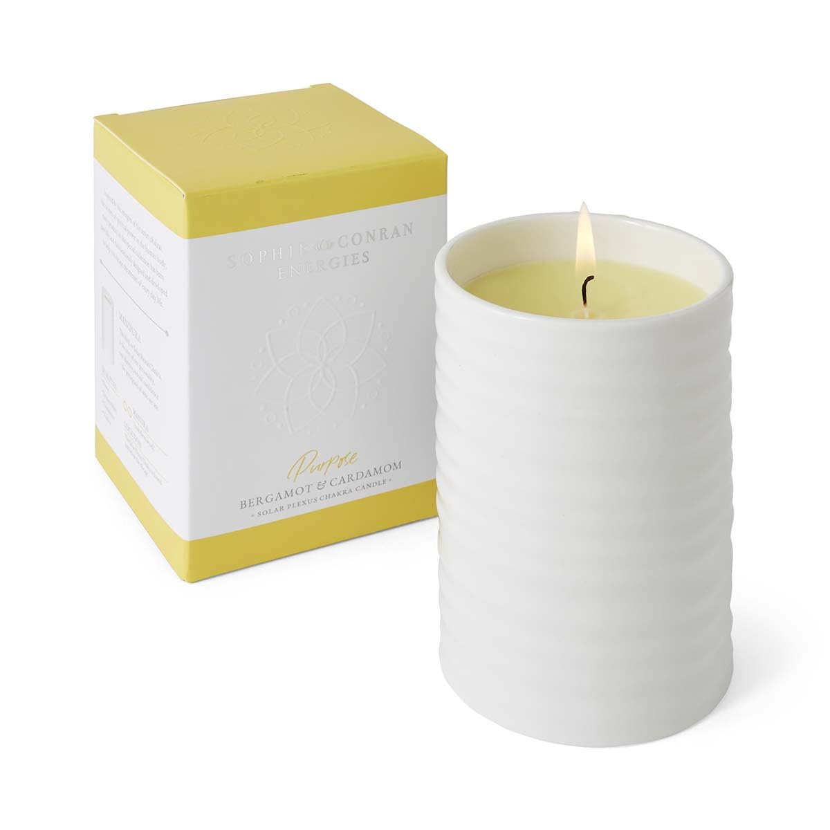 Sophie Conran Bergamot & Cardamom Candle, White