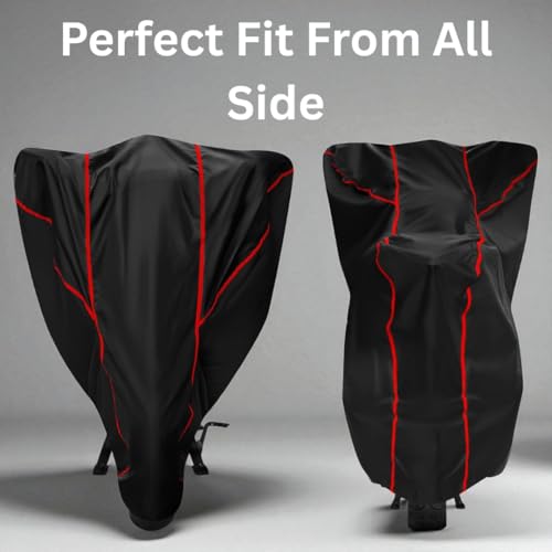 Image of Water Resistant Bike Cover for TVS Apache RTR 180 | All Weather, UV Heat Resistant, Dustproof, Triple Stitched, Windproof Elastic Bottom