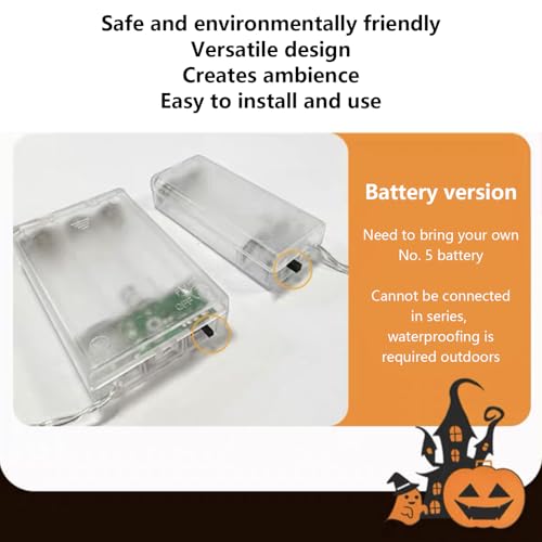 Luces de cuerda Halloween exterior e interior impermeables para jardin terraza 6