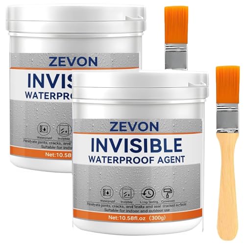 Image of 600G Waterproof Glue for Roof Leakage - Roof Water Leakage Solution, Crack Seal Agent - Strong, Transparent Waterproof Sealant and Adhesive for Pipe Wall Tiles With Brush, (PACK OF 2 * 300G)