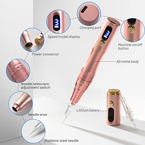 Whalrace S01 Pmu Machine With Digital Screen, Cordless Permanent Makeup Machine, Tattoo Machine Kit thumb #2
