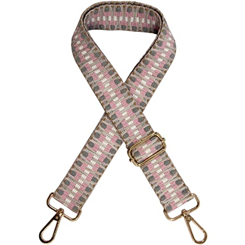 Image of Duwi Wide Handbag&Purse Strap Jacquard Woven Guitar Style Replacement Strap Multicolor Canvas Adjustable Crossbody Bag Strap