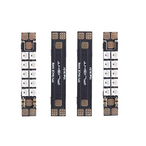Ktyssp 4Pcs iFlight 40A PDB w/RGB Multi-Colors Led Strips/Race Wire for FPV Drone