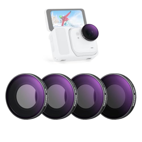 NEEWER NDフィルターセット 4枚入り ND8/ND16/ND32/ND64 コンパチブル GO Ultra ねじ込み式 減光レンズフィルターキット マルチコートHD光学ガラス 薄型フレーム アクションカメラアクセサリー FL-C55の商品画像（Amazon）
