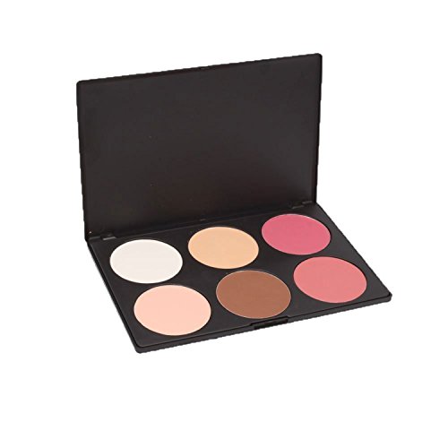 Pure Vie® Professional 6 Colors Large Blush/Blusher Powder Makeup Palette Contouring Kit #2