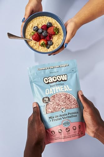 Oatmeal Vegan Mix de Aveia + Proteínas Red Berries 450g Cacow