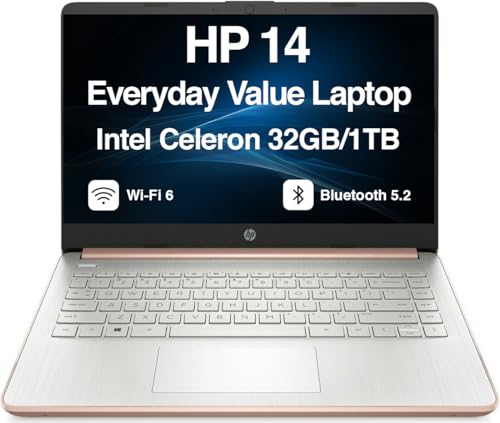 HP Rose Gold Ultrabook 14" HD Micro-Edge Anti-Glare Display