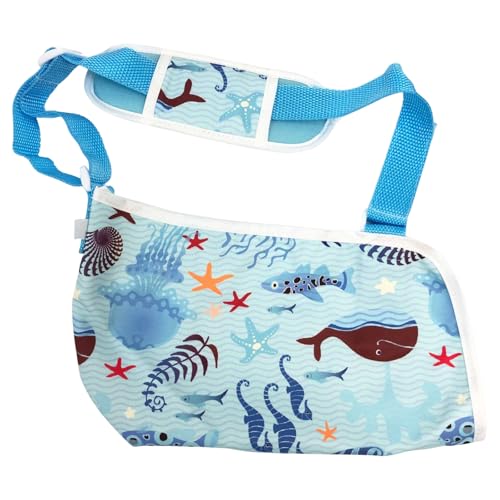 PORUPAEL Eslinga acolchoada para crianças, suporte imobilizador para crianças, suporte para braço, clavícula, pulso, ombro e cotovelo para fraturas e lesões